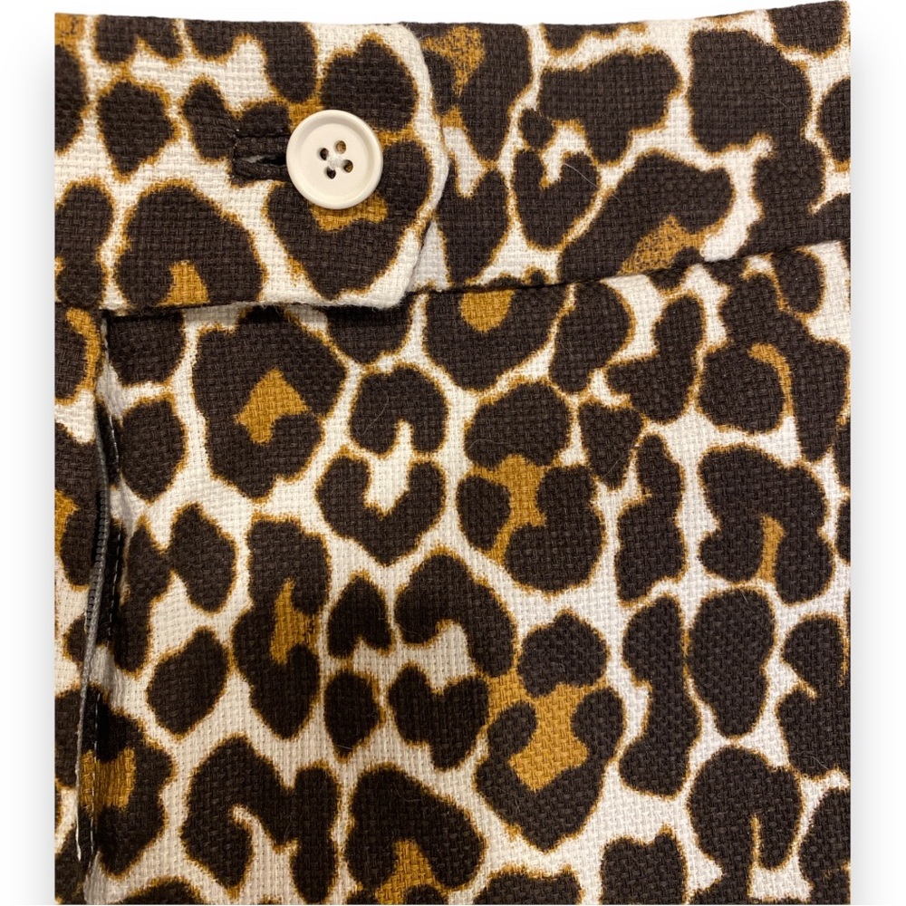 J. Crew Leopard-Print Bike Shorts in Brown, Black, White - Picture 2 of 3